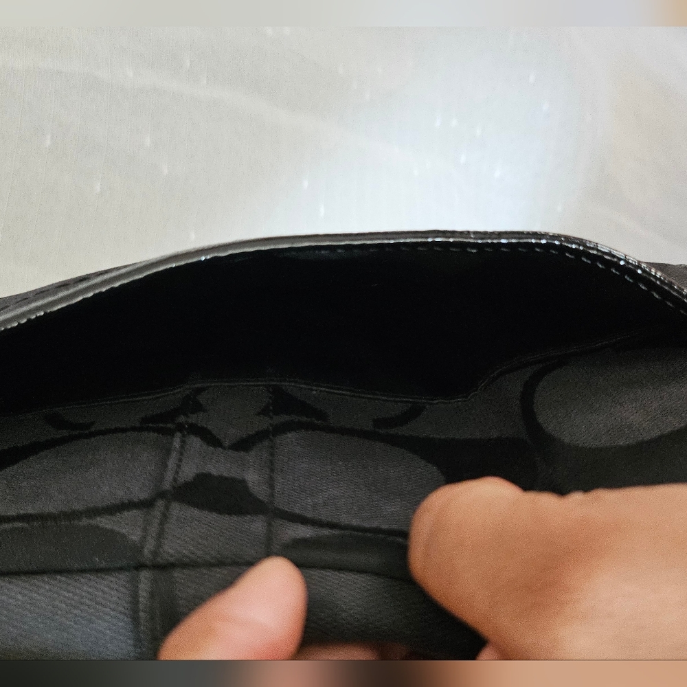 COACH Black Ergo Signature Flap Y2K Shoulder Bag - Picture 10 of 13